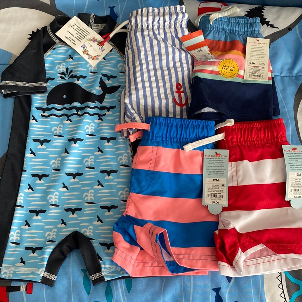 Swimwear / Swim Trunks / Boys / NWT / 5 Pieces